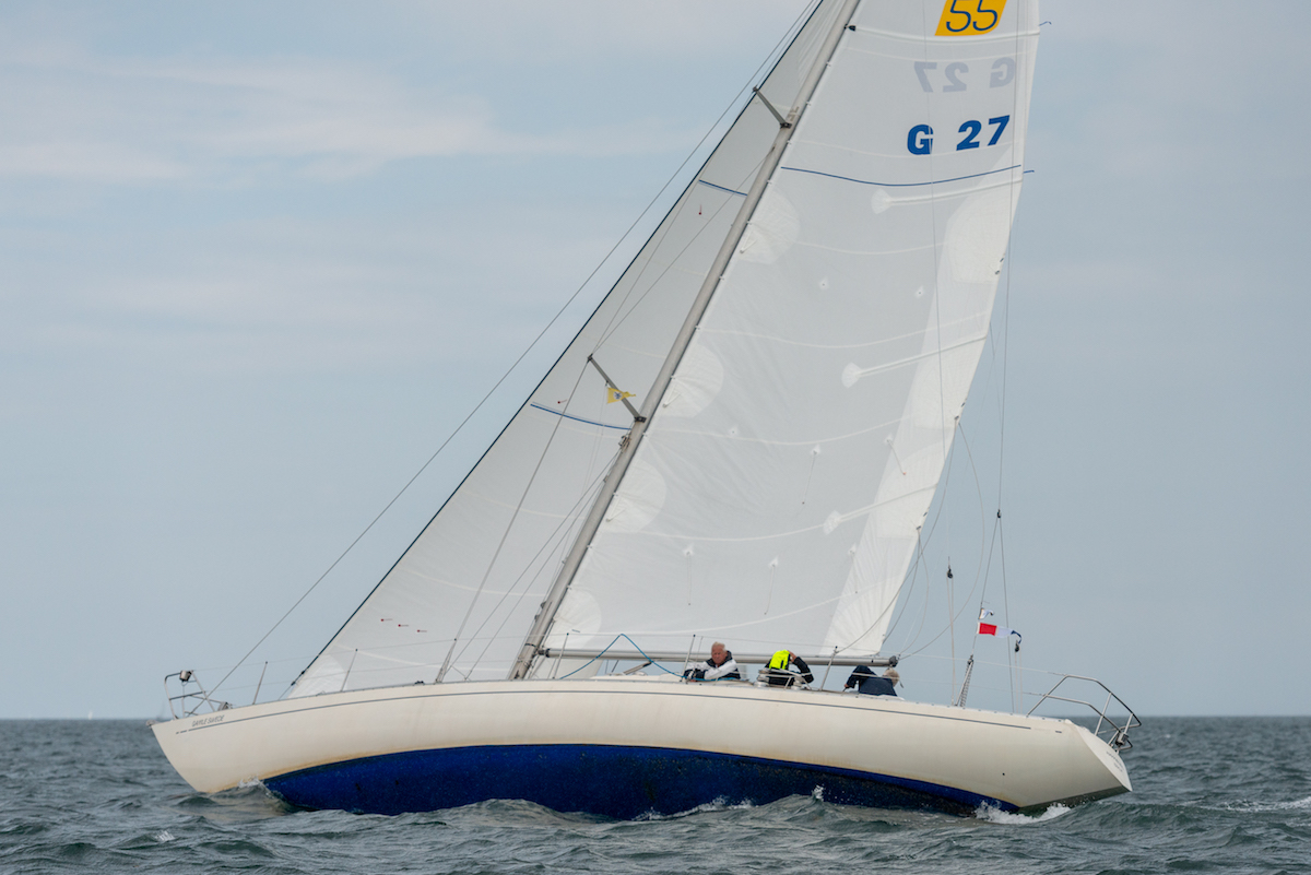 Touren Schärenkreuzer Gamle Swede Typ Swede 55 mit neuen Segeln bei der Schlank & Rank Regatta Fehmarn 2021