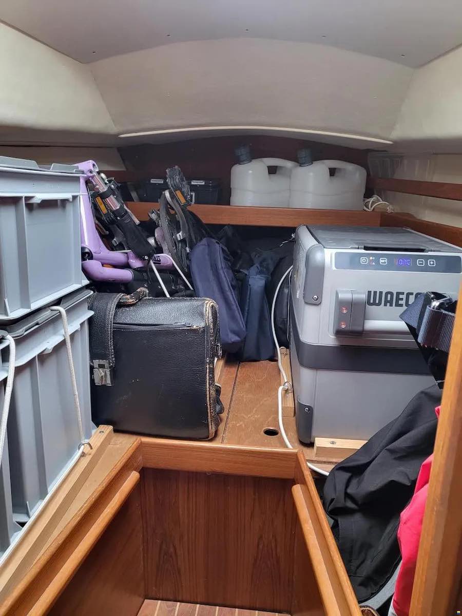 Swede 41 Vorschiff als Stauraum