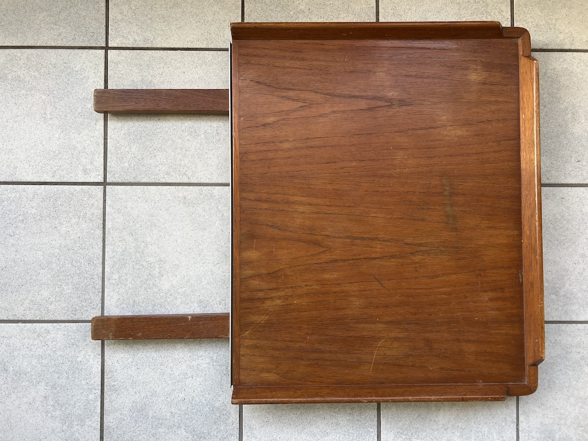 Original Fisksätra Swede 55 cockpit table extension seen from top