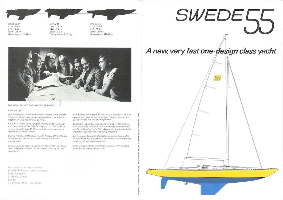 Vorder- und Rückseite der ersten Swede 55 Präsentation