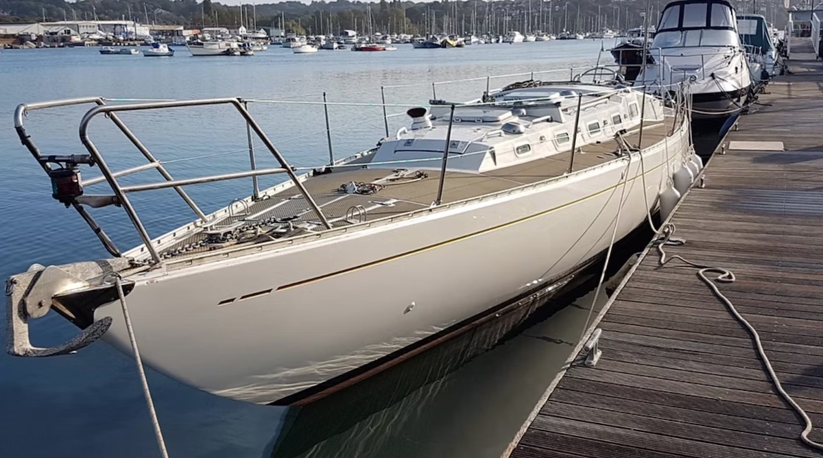 Swede 55 Valhöll nach dem Einwassern in Southampton