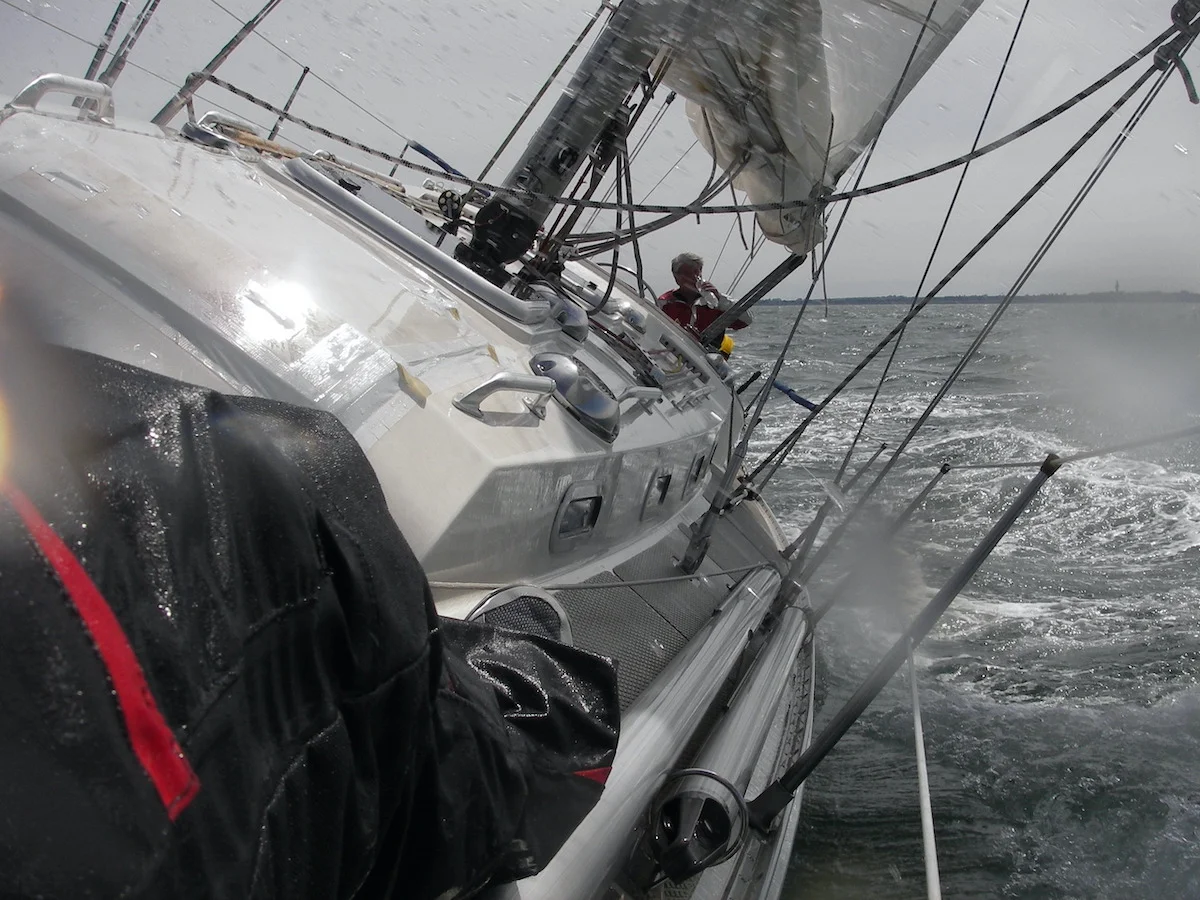 Swede 55 Segler Erdmann Braschos im Fehmarnsund