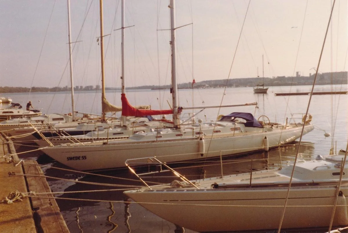 Swede 55 and S30 at Fisksätra Varv in Västervik, Sweden September 1979