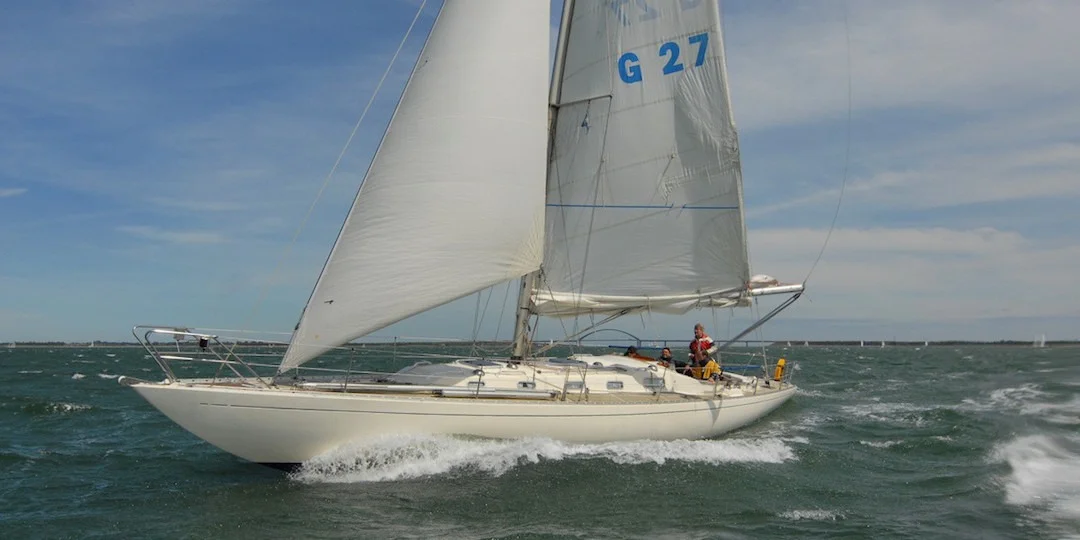 Swede 55 bei viel Wind bei der ersten Schärenkreuzer Regatte Schlank & Rank im Fehmarnsund 2009