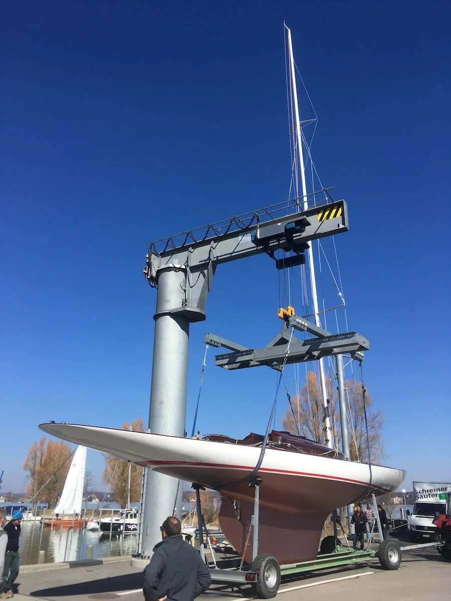 75er Schärenkreuzer Gun vor dem Einwassern in Bodensee