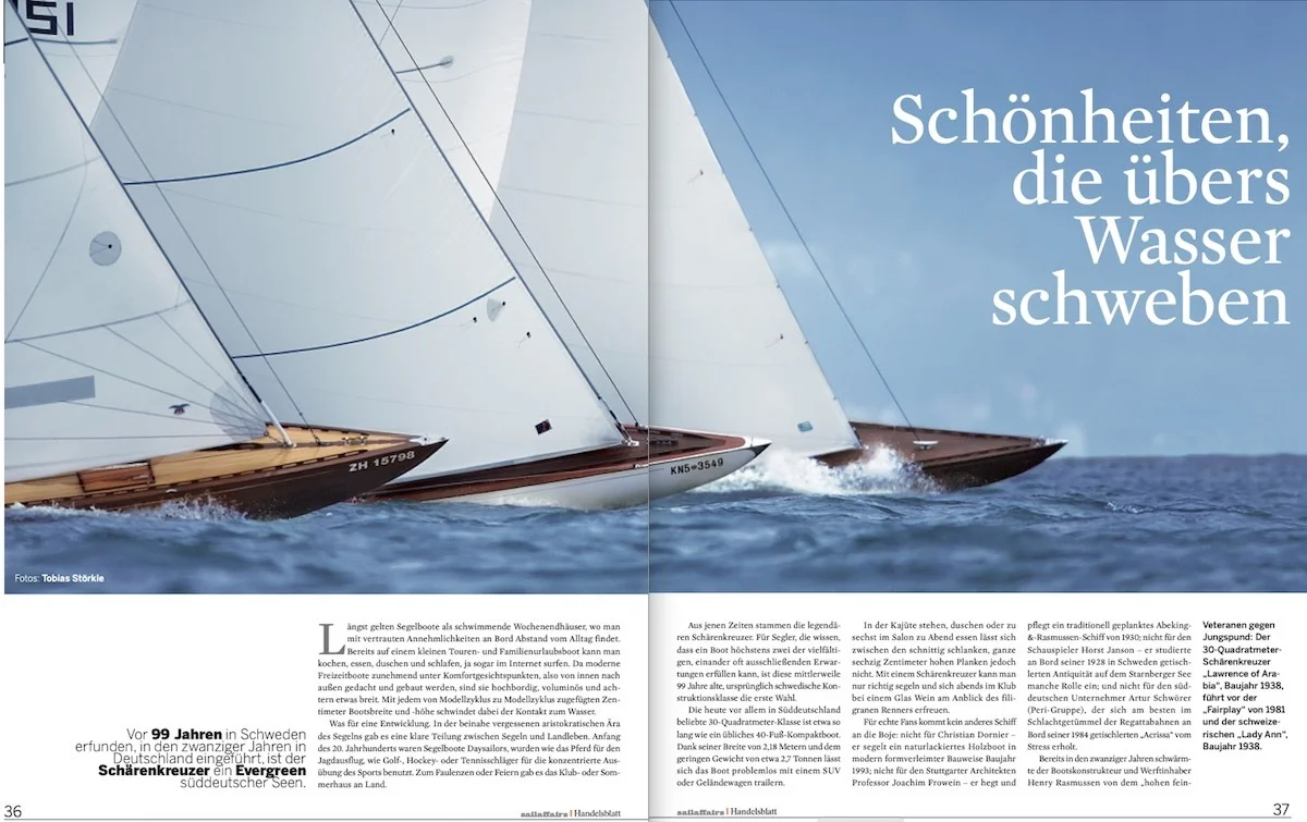 Artikel über Schärenkreuzer Regatta auf dem Bodensee